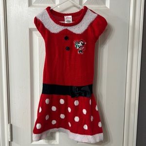 Disney XS Minnie Mouse Christmas girls dress